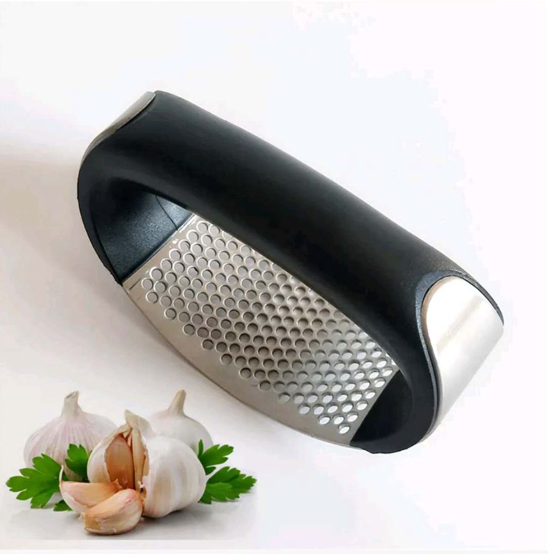 1pcs Stainless Steel Garlic Press Manual Garlic Mincer Chopping Garlic Tools Curve Fruit Vegetable Tools Kitchen Gadgets